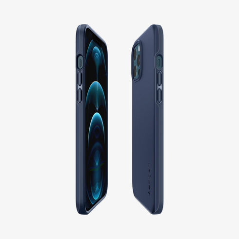 ACS01612 - iPhone 12 Pro Max Case Thin Fit in black showing the back